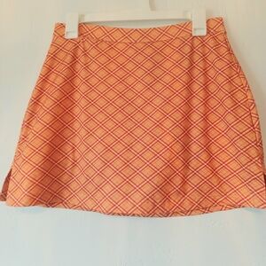 Adidas Climacool Orange Plaid Tennis Skirt